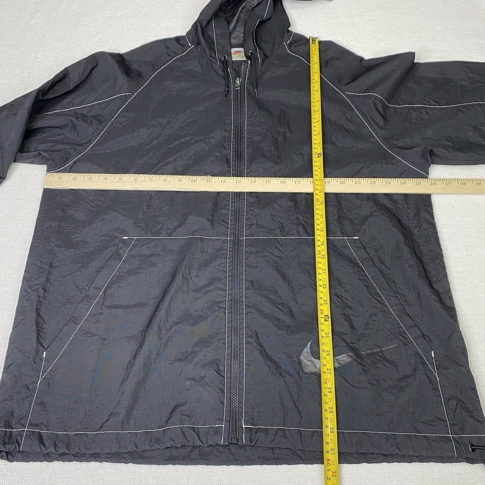 Vintage‎ Nike Jacket Men Sz M Hooded Windbreaker Big Logo Oversized Baggy Y2K - Picture 10 of 15